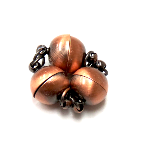 Brass Magnetic Clasp, Copper-10x15mm; 3pcs