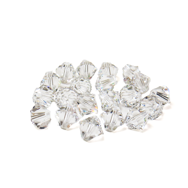 Swarovski Crystal, Bicone, 8mm - Crystal; 20 pcs