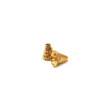TierraCast - Hammertone Cone End Caps, Gold, 8mm - 1 pair