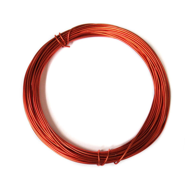 Aluminum Wire, Copper Red, 1.5mm, 4 yard roll; 1 roll