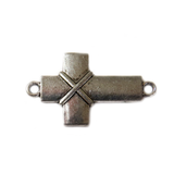 Cross SIlver with X Design- Connector