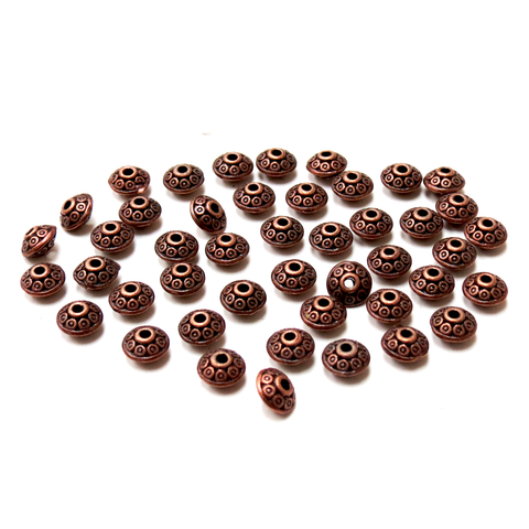 Disc Spacer Beads- Copper; 45pcs
