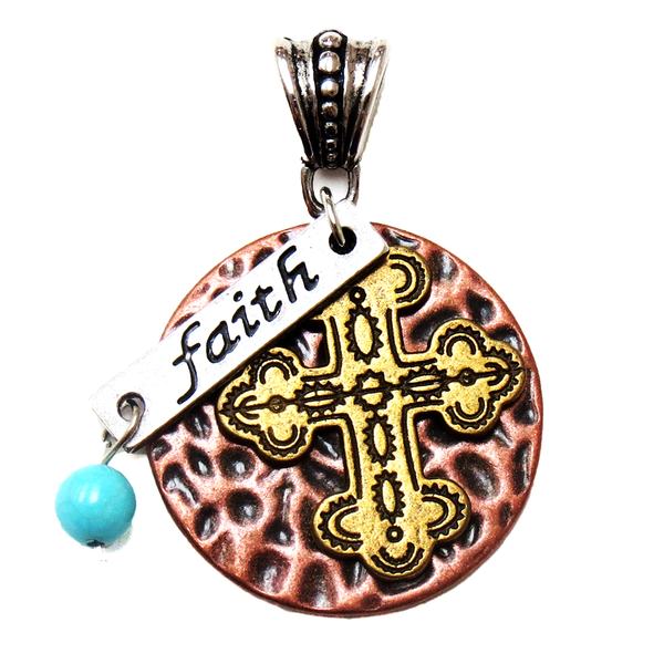 Round, Faith Pendant