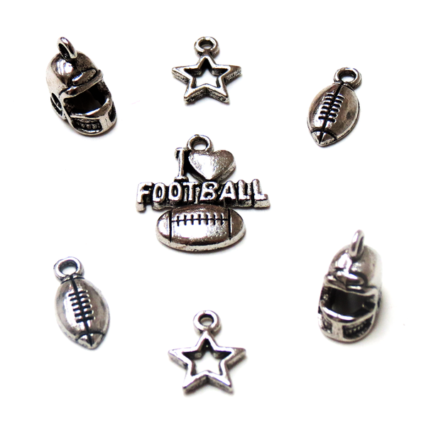 Football Charms; 7pcs