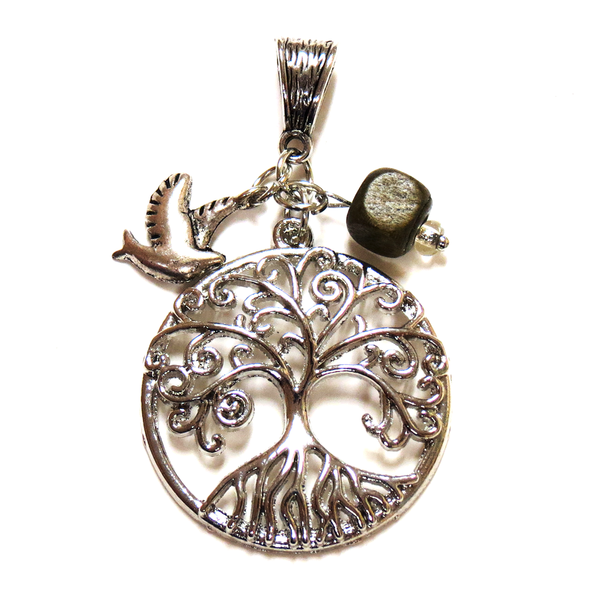 Tree Of Life with Dove - Silver