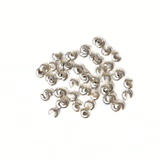 Crimp Cover, Silver Plated; Brass-4mm; 50pcs