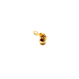 Bead Tip Bottom Clamp-on, Gold Plated Brass-7.5x3.5mm; 100pcs