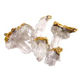 Crystal Quartz Pendant, 35x25mm - 1 piece