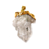 Crystal Quartz Pendant, 35x25mm - 1 piece