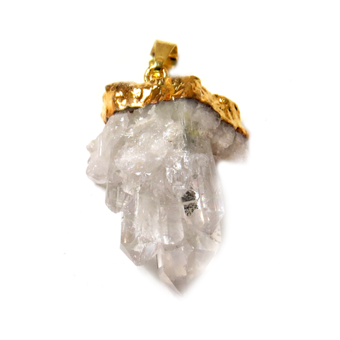 Crystal Quartz Pendant, 35x25mm - 1 piece