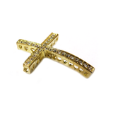 Fiona Rhinestone Cross; Gold