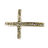 Fiona Rhinestone Cross; Gold