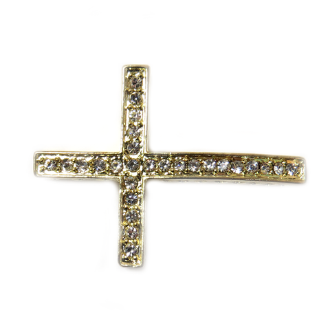 Fiona Rhinestone Cross; Gold
