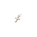 Cross Charm, Sterling Silver, 14x8mm, 1 piece