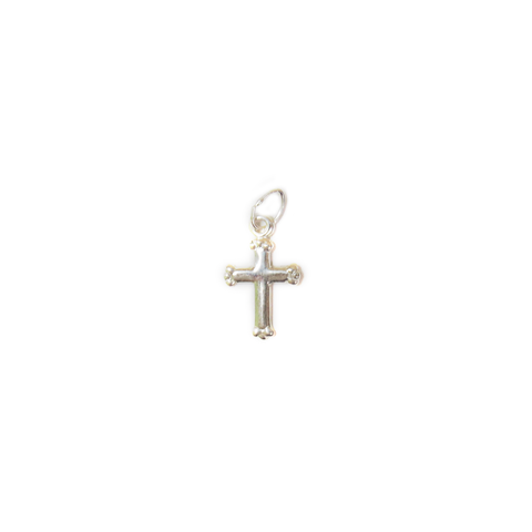 Cross Charm, Sterling Silver, 14x8mm, 1 piece