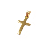 Cross Pendant, Brass, Gold, 25x15mm - 1 piece