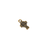 TierraCast - Celtic Cross Charm, Gold, 15x8mm - 1 piece