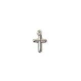Regular Cross Charm, Sterling Silver, 14x10mm - 1 piece