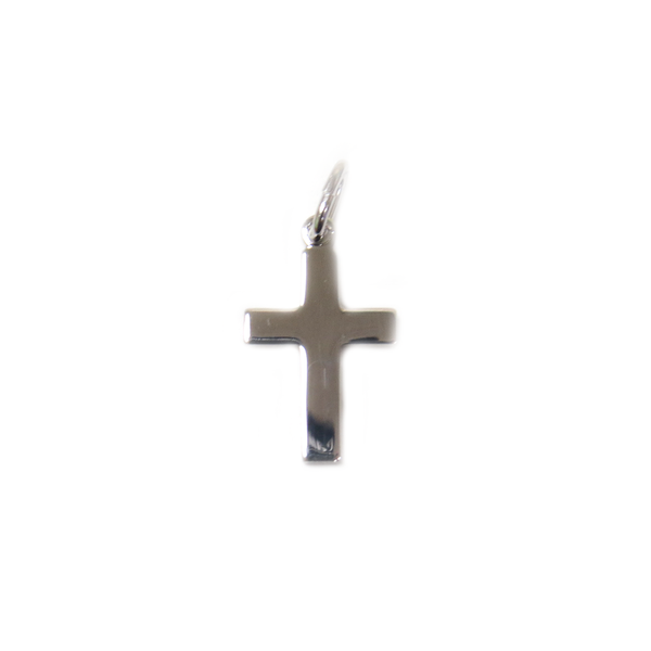 Cross Charm, Italian Sterling Silver, 16x9mm - 1 piece