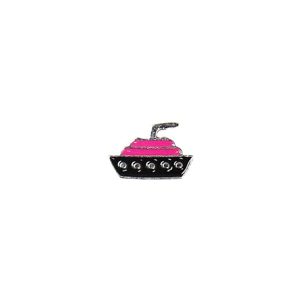 Fuschia and Black Cruise - Floating Charm