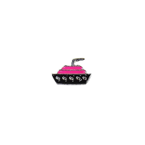 Fuschia and Black Cruise - Floating Charm