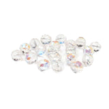 Crystal AB, Round Faceted Fire Polished; 12mm - 20 pcs