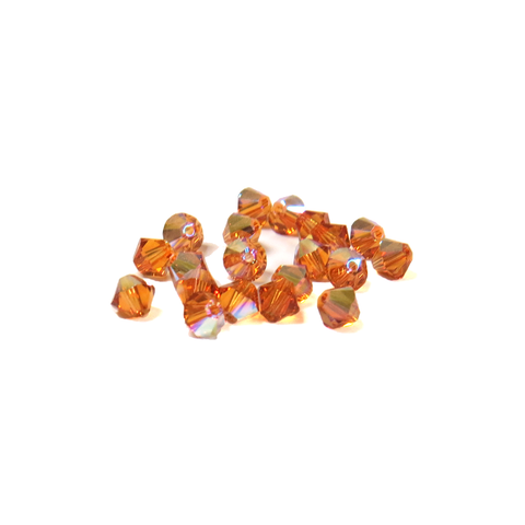 Swarovski Crystal, Bicone, 4mm - Crystal Astral Pink AB; 20 pcs