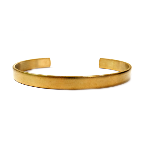 Bracelet Cuff Raw, Brass- Flat 1/4 in wide