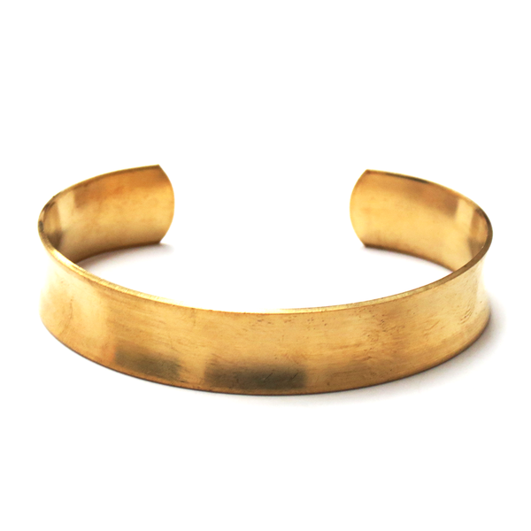 Bracelet Cuff Raw, Brass-Concave 1/2 in wide