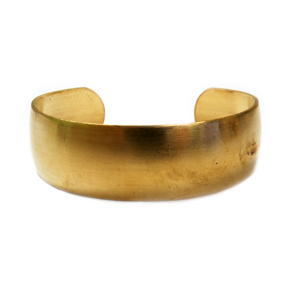 Bracelet Cuff Raw, Brass-Domed 3/4 in wide