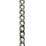 Aluminum Curb Chain, Silver, 14x10mm