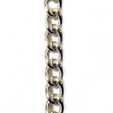 Aluminum Chain, Silver, Twisted Oval 22.5x16mm