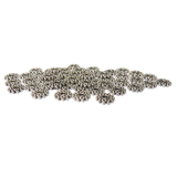 Daisy Spacer Beads, Silver 8mm; 50 pieces