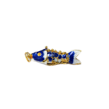 Cloissone Fish, Dark Blue Sky, 38x11mm; 1 piece
