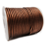 Genuine Leather, 2mm, Dark Copper- 1 yard