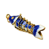 Cloissone Fish, Dark Blue Sky, 38x11mm; 1 piece