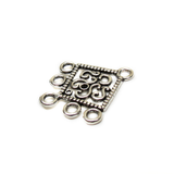 Diamond Earring Link, Antique Silver, 24mm; 16 pieces