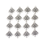 Diamond Earring Link, Antique Silver, 24mm; 16 pieces