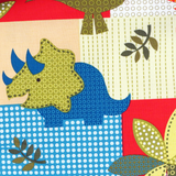 Dinosaur Cotton Print Fabric, Multi Color, 45" Wide- 1 Yard