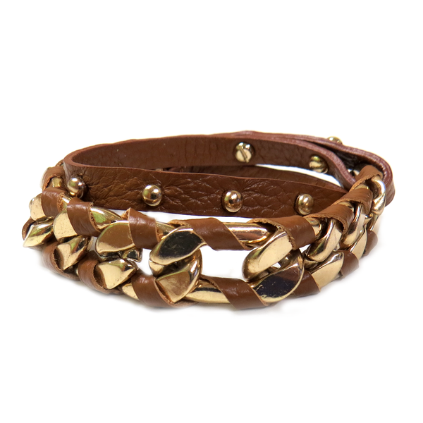 Sandy Bracelet, Brown & Gold, 17 inches - 1 piece