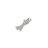 Dog Bone Charm, Sterling Silver, 15x5mm - 1 piece