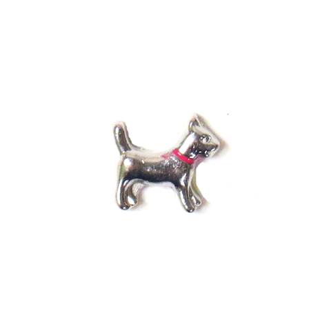 Dog Floating Charm with Red Collar