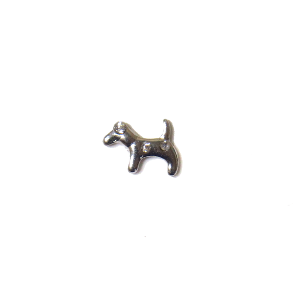 Dog with Rhinestones- Floating Charm