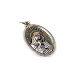 ''Mater Dolorosa'' Italian Charm, Antique Silver, 25x16mm - 1 piece