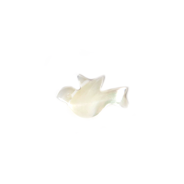 Dove Mother of Pearl, 22x12mm - 1 piece