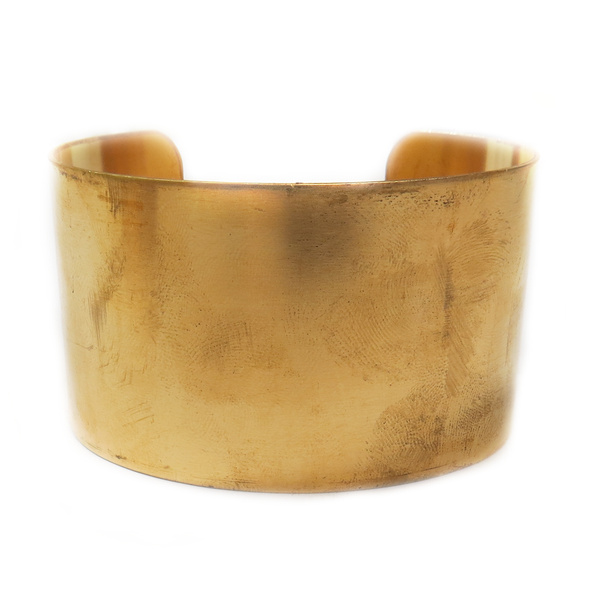 Bracelet Cuff Raw, Brass- Flat 1 1/2 in wide
