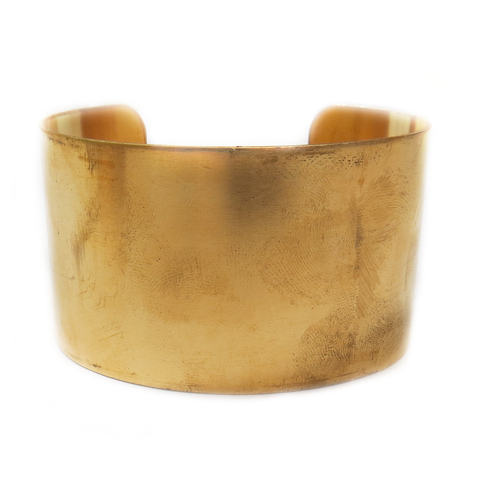 Bracelet Cuff Raw, Brass- Flat 1 1/2 in wide