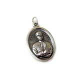 ''Don San Juan Bosco'' Italian Charm, Antique Silver, 25x16mm - 1 piece