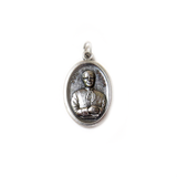 ''Don San Juan Bosco'' Italian Charm, Antique Silver, 25x16mm - 1 piece