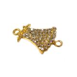 Dress Rhinestone Connector-Gold